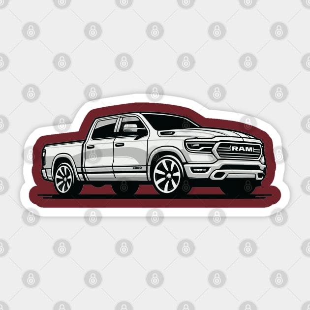 Dodge Ram 1500 Sticker by Vehicles-Art